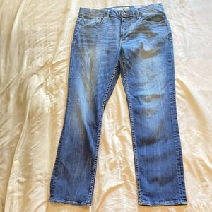 BKE Jake Jeans Mens 36x28.5‎ Straight Leg Blue Denim Med Wash Stretch Mid Rise